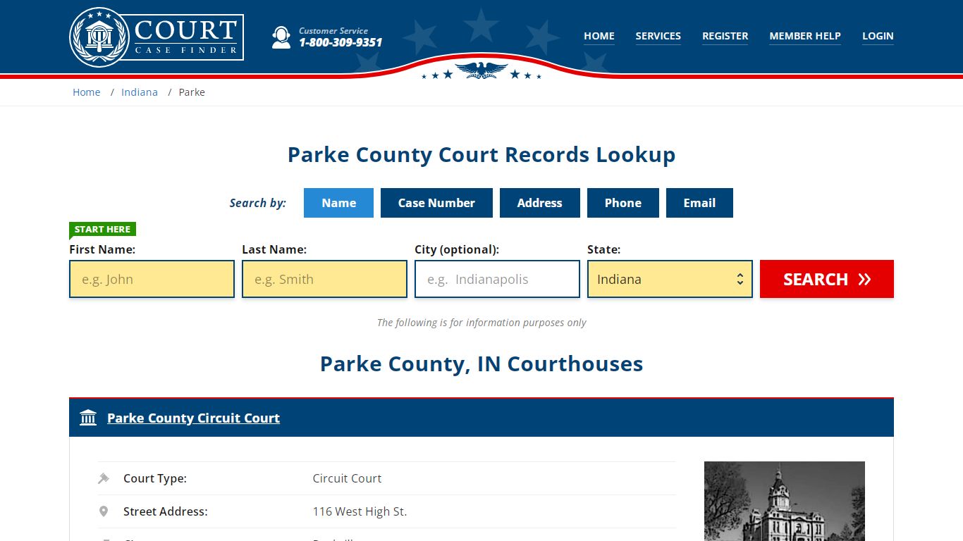 Parke County Court Records | IN Case Lookup - CourtCaseFinder.com